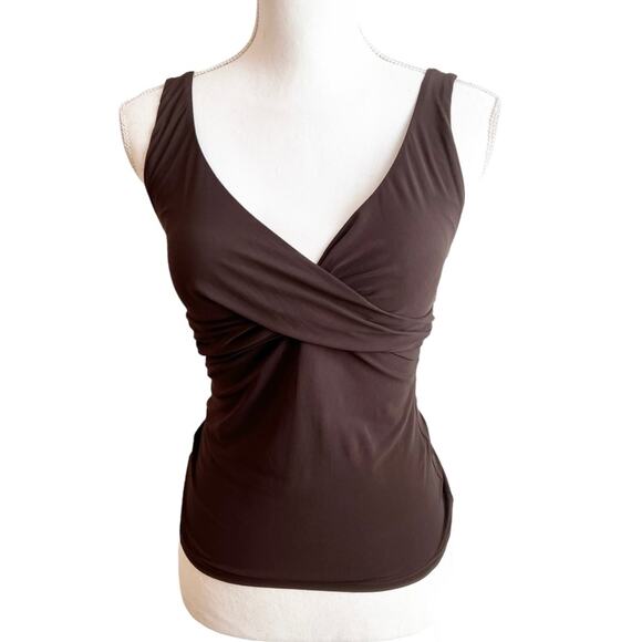 Gottex Brown V-Neck Women Swimsuit Tankini US Size 8 Brand New - Picture 1 of 4